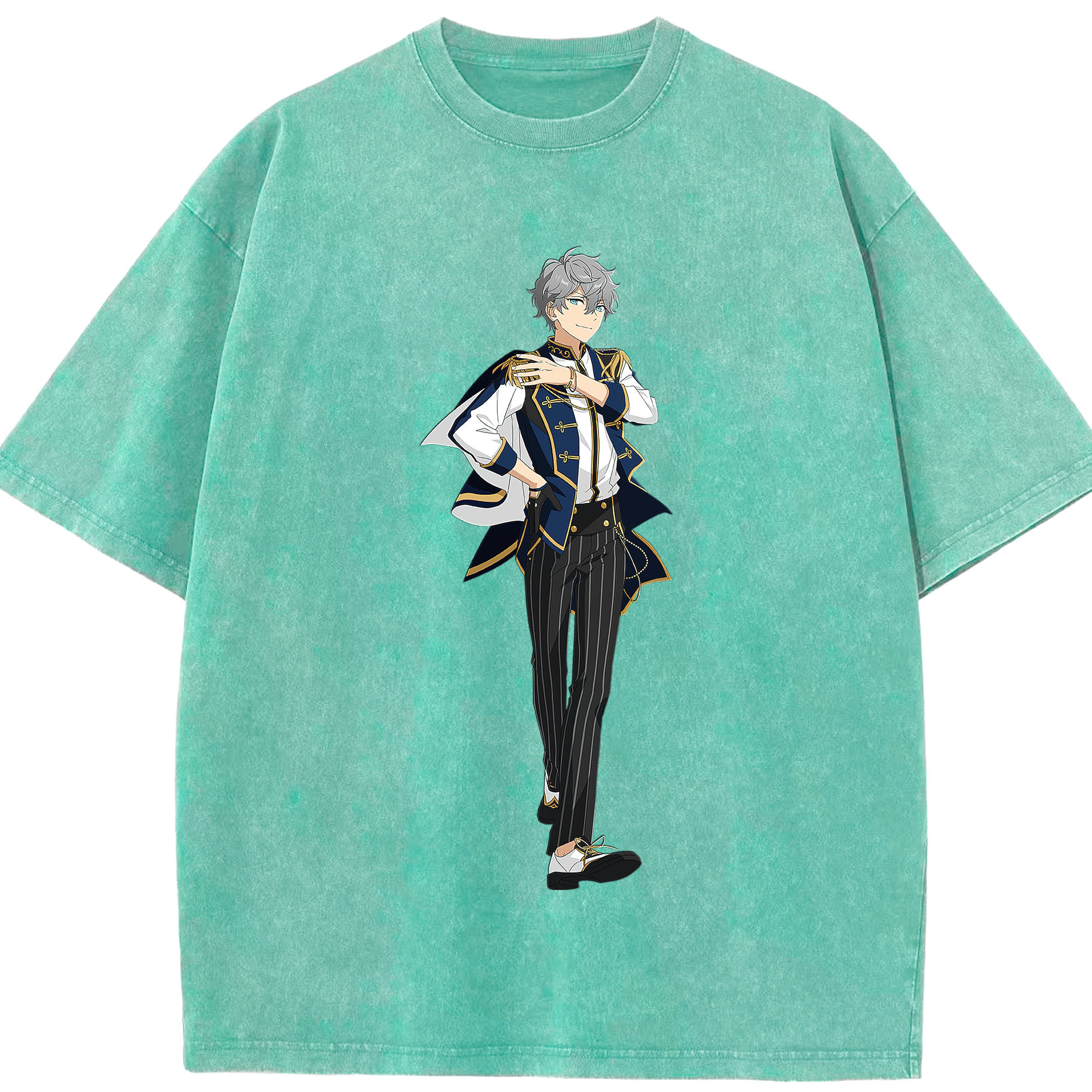 （画像用） あんさんぶるスターズ! Ensemble Stars 綿100% ヴィンテージ風 半袖Tシャツ（フロントプリント）